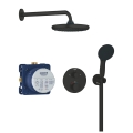 GROHE Precision zestaw prysznicowy termostatyczny z deszczownicą 250mm, matte black 348832430