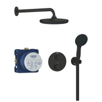 GROHE Precision zestaw prysznicowy termostatyczny z deszczownicą 250mm, matte black 348832430