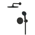 GROHE Precision zestaw prysznicowy termostatyczny z deszczownicą 250mm, matte black 348832430