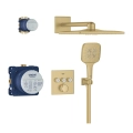 GROHE Grohtherm SmartControl Cube zestaw prysznicowy podtynkowy z termostatem, złoty szczotkowany - brushed cool sunrise 34864GN0