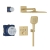 GROHE Grohtherm SmartControl Cube zestaw prysznicowy podtynkowy z termostatem, złoty szczotkowany - brushed cool sunrise 34864GN0