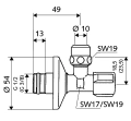 Schell Comfort zawór kątowy 1/2'x3/8'' 049070699