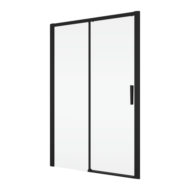Ronal Divera drzwi prysznicowe przesuwne 110cm(106-112cm), czarny mat, szkło bezbarwne D22S2B1100607