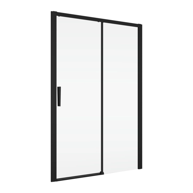 Ronal Divera drzwi prysznicowe przesuwne 120cm(116-122cm), czarny mat, szkło bezbarwne D22S2B1200607