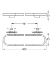 GROHE Selection wieszak na ręcznik kąpielowy 60cm, stal nierdzewna 41056DC0