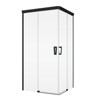 Ronal Cadura Black Line kabina prostokątna 120x90cm, drzwi suwane, profile czarny mat, szkło bezbarwne CAE2G120D0900607