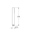 GROHE Aqua Cube Stick rączka prysznicowa, grafit błyszczący - hard graphite 26885A00