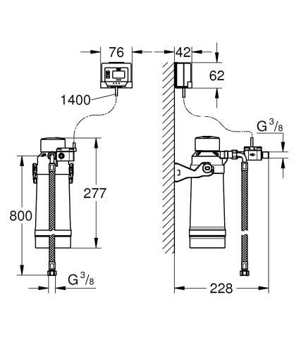GROHE Blue zestaw startowy z filtrem S, 40438001
