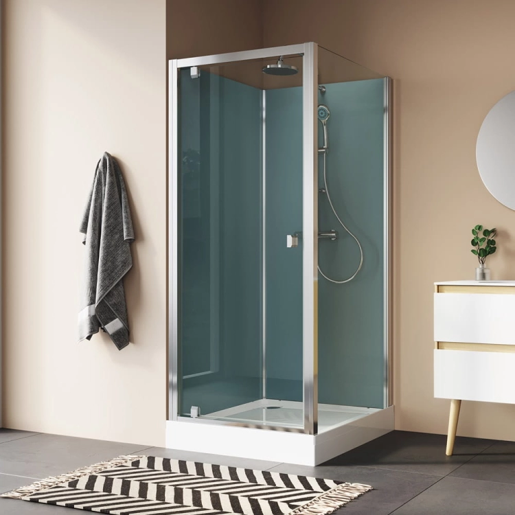 Ronal Modul 1200 kabina czterościenna kwadratowa 80x80cm, wariant 4, wersja montażu: narożnik 28084P12.40.07