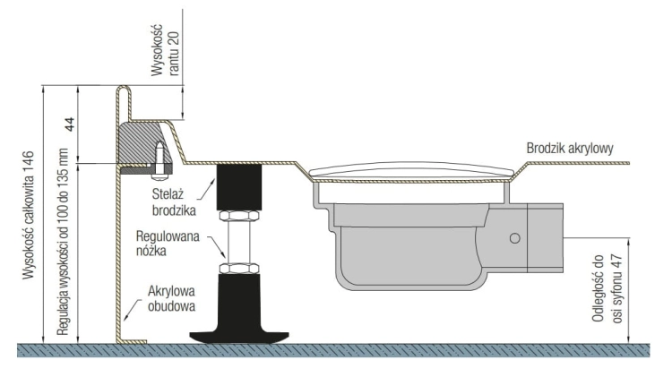 Ronal Modul 1200 kabina czterościenna półokrągła 90x90cm, wariant 4, montaż przyścienny 29094RS1.40.07