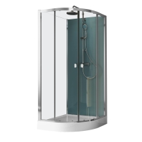 Ronal Modul 1200 kabina czterościenna półokrągła 90x90cm, wariant 4, montaż przyścienny 29094RS1.40.07