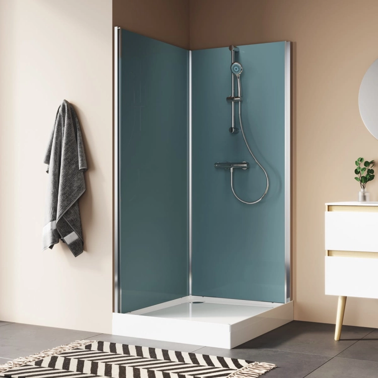 Ronal Modul 1200 kabina czterościenna półokrągła 90x90cm, wariant 3, wersja montażu: narożnik 29093RS2.40.07