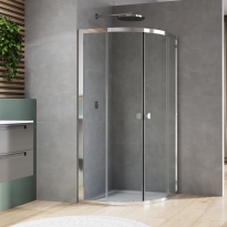 Ronal Arelia kabina półokrągła 90x90cm, promień 550, profile srebrny polerowany, szkło bezbarwne D20SR550904007