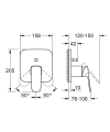 Grohe Cubeo jednouchytowa bateria do obsługi dwóch wyjść, matte black 1017782430