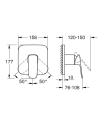 GROHE Cubeo jednouchwytowa bateria do obsługi jednego wyjścia, element zewnętrzny, matte black 1017772430