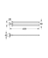 Grohe Essentials Cube wieszak na ręcznik dwuramienny 40624001