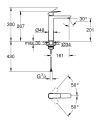 GROHE Cubeo jednouchwytowa bateria umywalkowa rozmiar XL, bez korka, matte black 1017292430