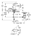 GROHE Cubeo jednouchwytowa bateria bidetowa rozmiar S, chrom 1018100000