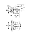 GROHE Cubeo bateria wannowa ścienna, matte black 1018132430