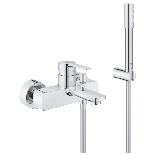 GROHE Lineare bateria wannowa ścienna, z natryskiem chrom, 33850001
