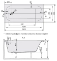 Sanplast Free Line wanna prostokątna WP/FREE 70x140+ST25 610-040-0030-01-000 