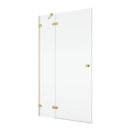 Ronal Annea drzwi prysznicowe 120cm(119,5x120,5cm) prawe, drzwi skrzydłowe, złoty szczotkowany, szkło bezbarwne AN13WD12001307 - drzwi do ścianki