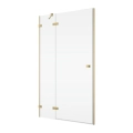 Ronal Annea drzwi prysznicowe 120cm(119,5x120,5cm) prawe, drzwi skrzydłowe, złoty szczotkowany, szkło bezbarwne AN13WD12001307 - drzwi do wnęki