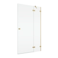 Ronal Annea drzwi prysznicowe 100cm(99,5x100,5cm) prawe, drzwi skrzydłowe, złoty szczotkowany, szkło bezbarwne AN13WD10001307 - drzwi do ścianki