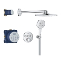 GROHE Grohtherm SmartControl podtynkowy zestaw prysznicowy z deszczownicą SmartActive 310, chrom 34863000