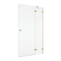 Ronal Annea drzwi prysznicowe 110cm(109,5x110,5cm) prawe, drzwi skrzydłowe, złoty szczotkowany, szkło bezbarwne AN13WD11001307 - drzwi do ścianki