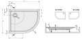 Wymiar A - 1200 mm, B - 800 mm, C - 650 mm, D - 250 mm