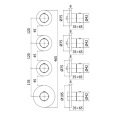 Paffoni Modular Box bateria podtynkowa z termostatem, 3-drożna, chrom MDE019CR