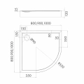 Schedpol Competia New brodzik półokrągły 80x80x2,5-12cm, biały 3.4633-tech.webp