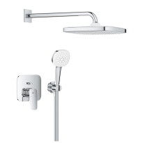 GROHE Cubeo zestaw prysznicowy podtynkowy z deszczownicą, bez elementu podtynkowego, chrom 1053360000