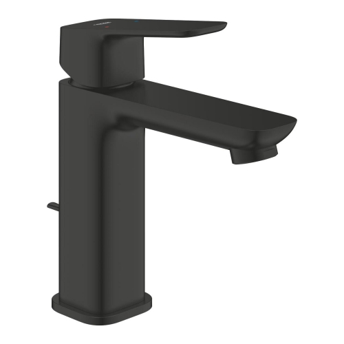 GROHE Cubeo jednouchwytowa bateria umywalkowa rozmiar M, korek z cięgnem, matte black 1017492430