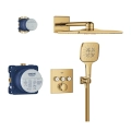 GROHE Grohtherm SmartControl Cube zestaw prysznicowy podtynkowy z termostatem, złoty błyszczący - cool sunrise 34864GL0