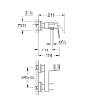 GROHE Eurocube bateria natryskowa, chrom 23145000