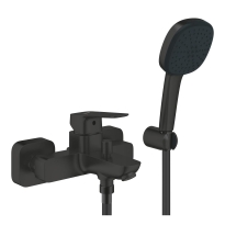 GROHE Cubeo bateria wannowa ścienna z natryskiem punktowym, matte black 1018142430