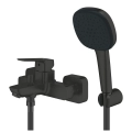 Cubeo bateria wannowa ścienna z natryskiem punktowym, matte black 1018142430