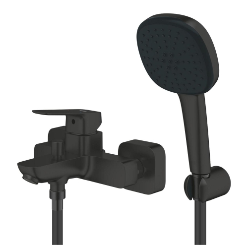 Cubeo bateria wannowa ścienna z natryskiem punktowym, matte black 1018142430
