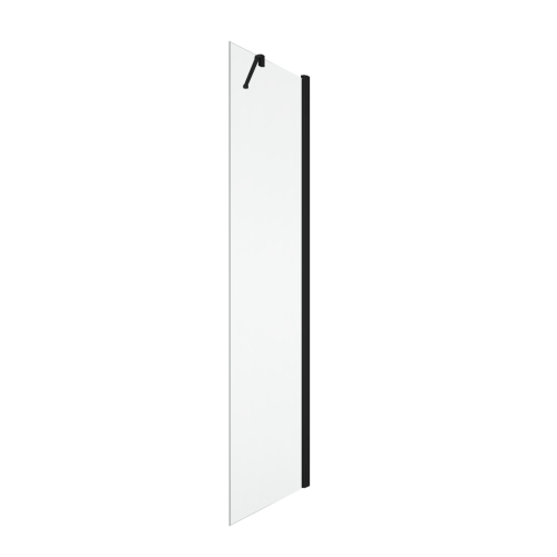 Ronal Solino ścianka boczna 75cm, profil czarny mat, szkło bezbarwne SOLT107500607