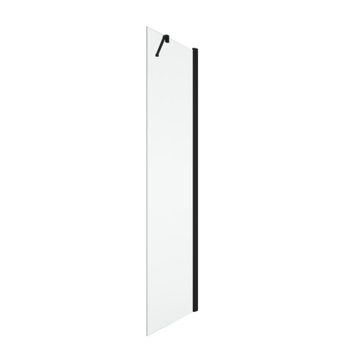 Ronal Solino ścianka boczna 120cm, profil czarny mat, szkło bezbarwne SOLT112000607