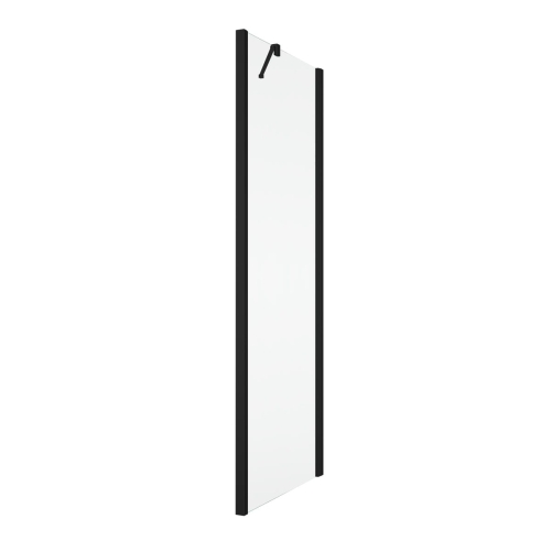 Ronal Solino ścianka boczna 75cm, profil czarny mat, szkło bezbarwne SOLT207500607