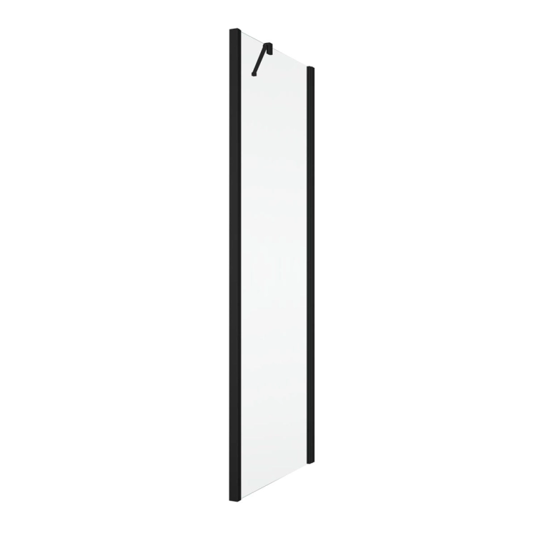 Ronal Solino ścianka boczna 75cm, profil czarny mat, szkło bezbarwne SOLT207500607