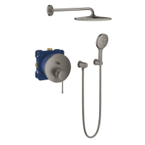 GROHE Essence zestaw prysznicowy podtynkowy z deszczownicą 310mm, szczotkowany grafit - brushed hard graphite 24058AL1-10