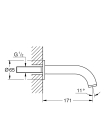 GROHE Atrio wylewka wannowa L-171 mm, miedziany szczotkowany - brushed warm sunset 13487DL0