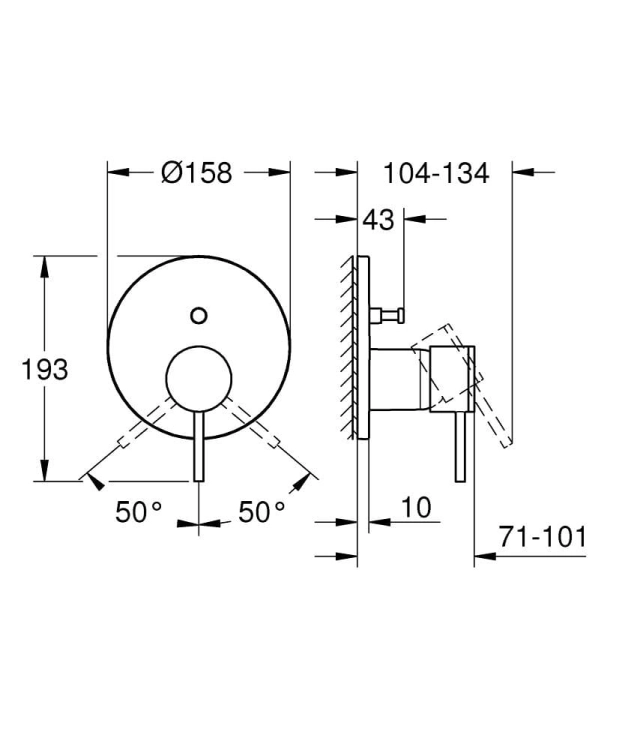 GROHE Atrio jednouchytowa bateria do obsługi dwóch odbiorników, element zewnętrzny, stal nierdzewna 24355DC0