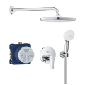GROHE Eurosmart zestaw prysznicowy podtynkowy z deszczownicą 250mm, ramię ścienne 380mm, 25288000