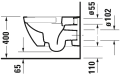Duravit Happy D.2 Rimless miska podwieszana 54x36,5cm, biała 2222090000