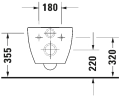 Duravit Happy D.2 Rimless miska podwieszana 62x36,5cm, biała 2550090000